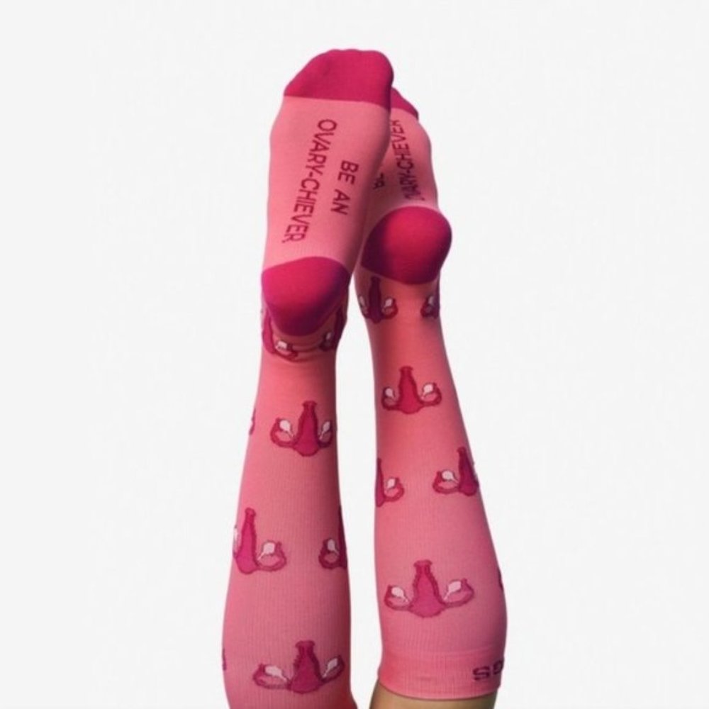 FIGS Limited Edition "Be An Ovary-Chiever" Compression Socks